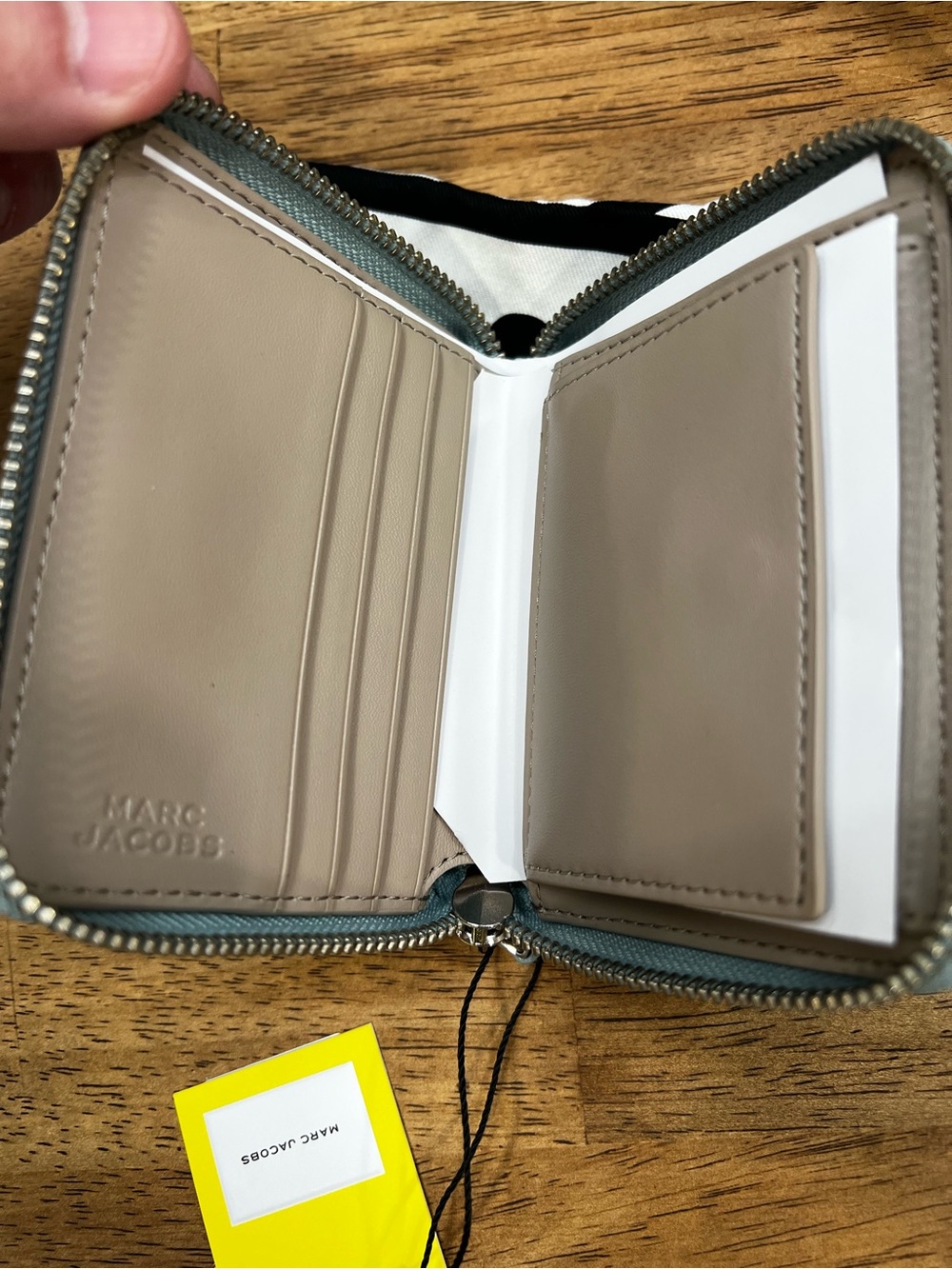 Marc Jacobs sky blue Leather Ruched Top-Handle Satchel with Matching Wallet - Picture 11 of 15